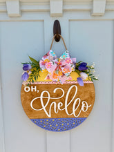 Load image into Gallery viewer, Oh Hello Spring Door Hanger
