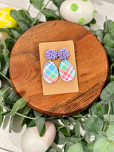 Load image into Gallery viewer, Beaded Easter Egg Dangle Earrings
