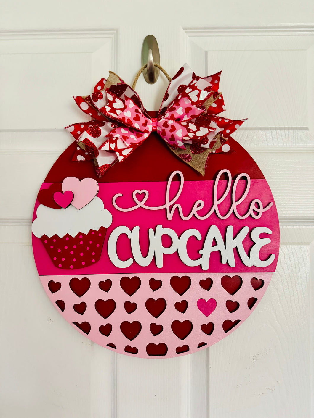 Hello Cupcake Door Hanger