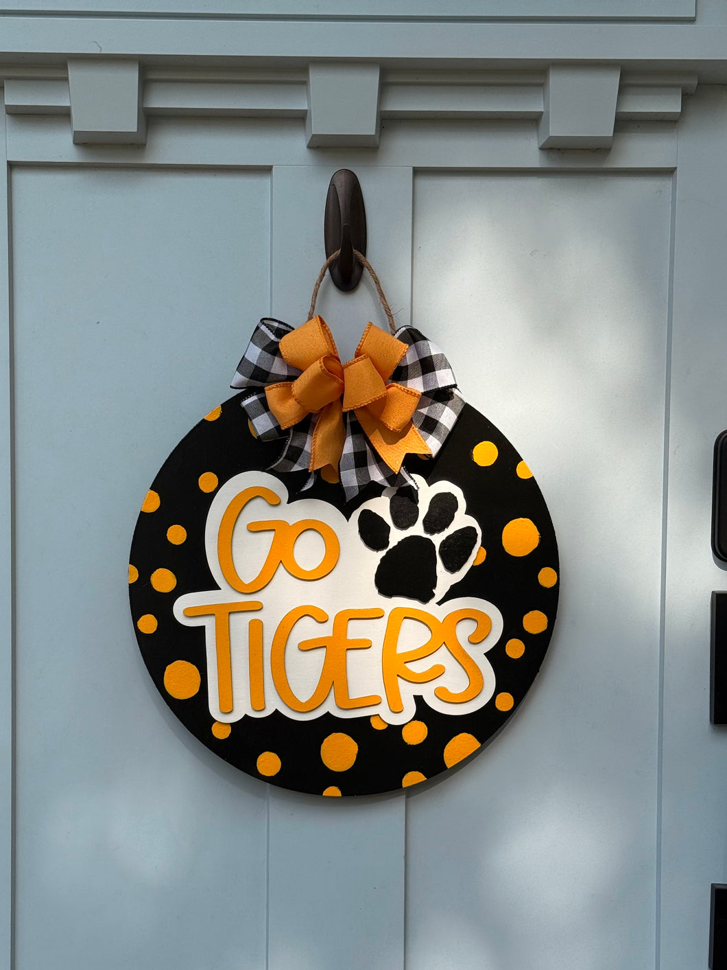 Go Tigers Door Sign