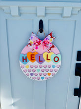 Load image into Gallery viewer, Hello Candy Heart Door Hanger
