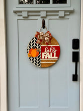 Load image into Gallery viewer, Hello Fall Pumpkin Door Sign
