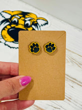 Load image into Gallery viewer, Tiger Paw Print stud earrings
