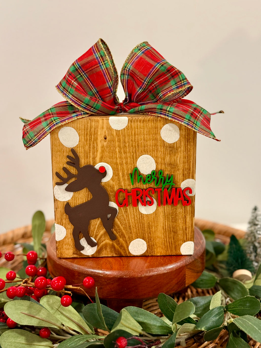 Merry Christmas Reindeer Block