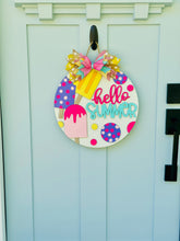 Load image into Gallery viewer, Hello Summer Popsicles Door Sign
