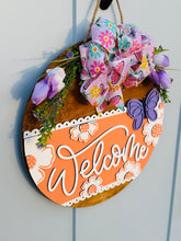 Load image into Gallery viewer, Welcome Butterfly Door Hanger
