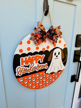 Load image into Gallery viewer, Happy Howloween Dog Halloween Door Hanger – Cute Dog Lover Porch Decor
