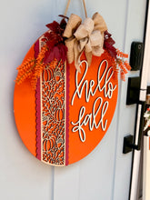 Load image into Gallery viewer, Hello Fall Pumpkin Door Hanger
