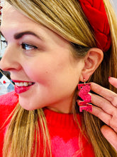 Load image into Gallery viewer, Faux Sequins Love Earrings
