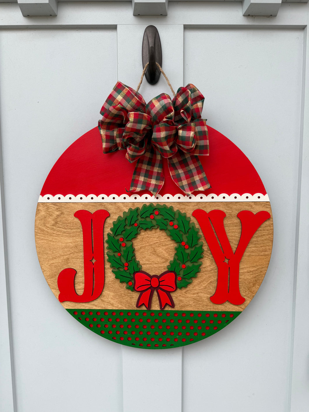 Joy Christmas Door Hanger