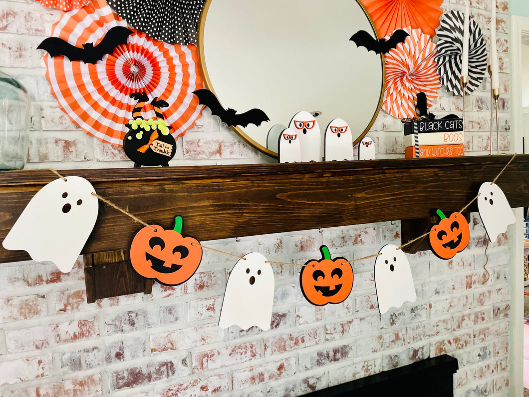 Jack-O-Lantern and Ghost Banner