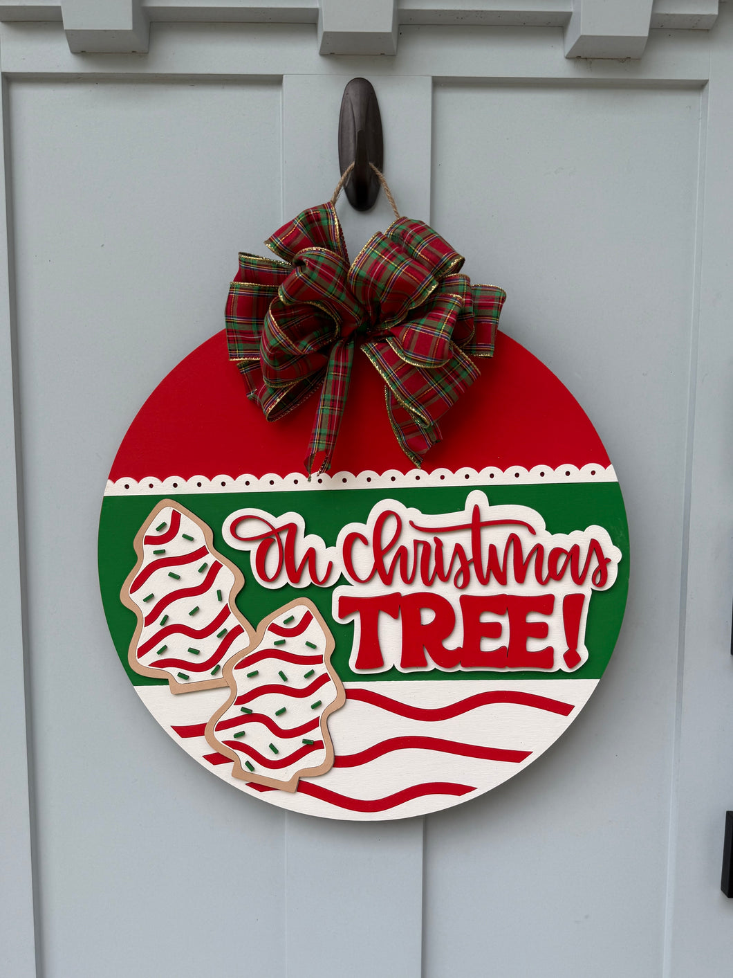 Christmas Tree Cake Door Hanger