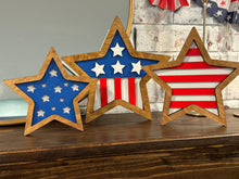 Load image into Gallery viewer, Large Wooden Edged Stars
