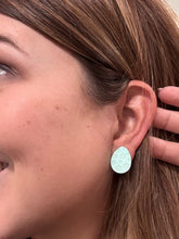 Load image into Gallery viewer, Floral Engraved Easter Egg Earrings
