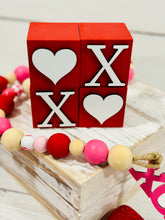 Load image into Gallery viewer, Mini reversible Love/XOXO Blocks
