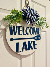 Load image into Gallery viewer, Welcome to the Lake Door Sign
