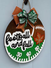 Load image into Gallery viewer, Football and Fall Door Sign
