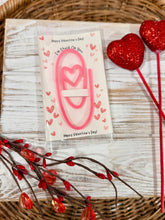 Load image into Gallery viewer, Acrylic Heart Paper Clip – Valentine’s Day Teacher Gift
