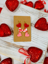 Load image into Gallery viewer, Hearts in a Row Earrings
