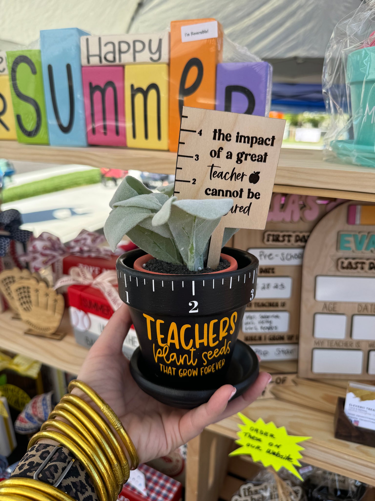 teacher plant pot gift Teacher Appreciation Flower Pot – Eleven11 Treasures