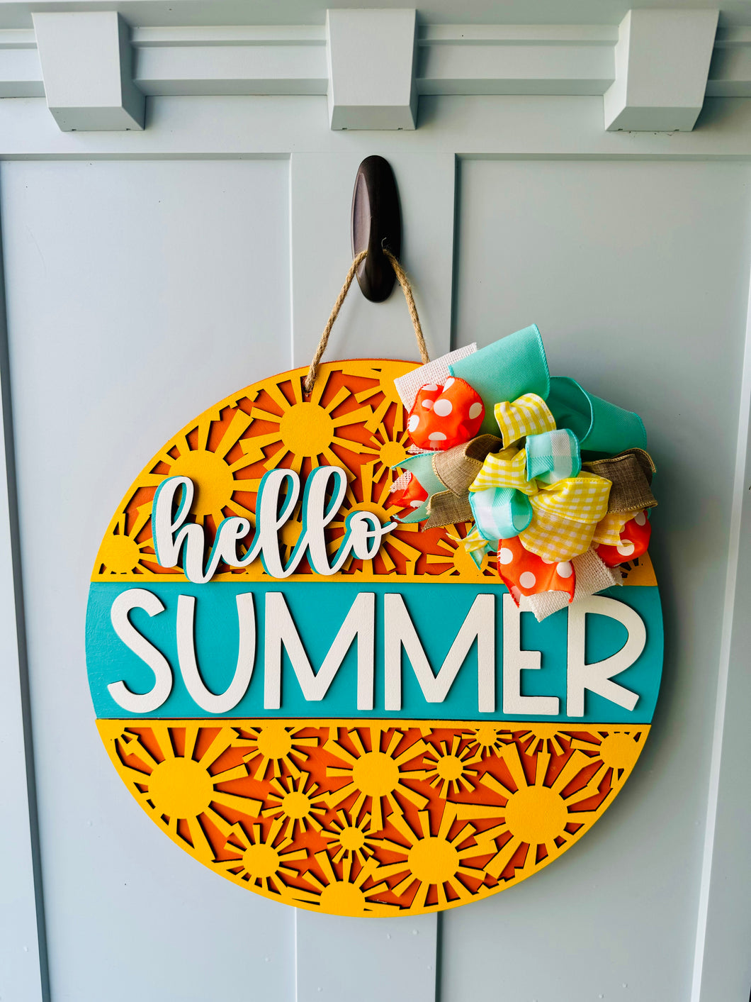 Hello Summer Sunshine Door Sign