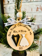 Load image into Gallery viewer, Mr. &amp; Mrs. Wedding Ornament
