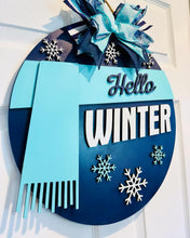 Load image into Gallery viewer, Hello Winter Door Hanger
