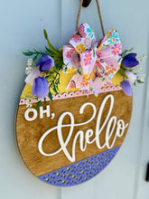 Load image into Gallery viewer, Oh Hello Spring Door Hanger
