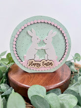 Load image into Gallery viewer, Happy Easter Double Bunny 3D Round
