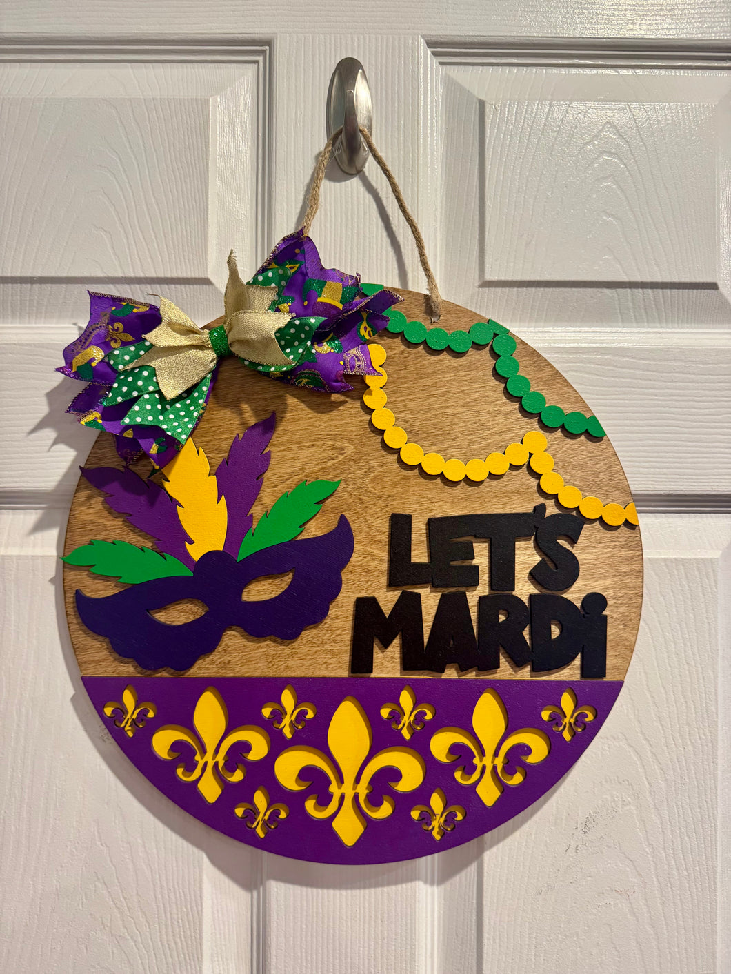 Let’s Mardi Door Hanger