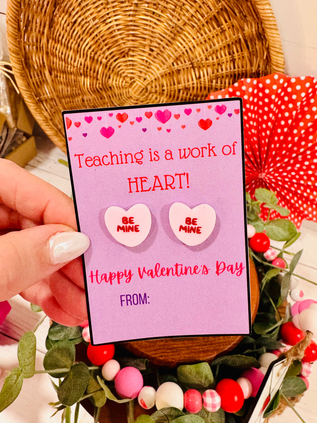 Teacher Valentine Earring set