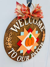Load image into Gallery viewer, Welcome to our Patch Door Sign
