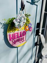 Load image into Gallery viewer, Hello Spring Mason Jar Door Hanger
