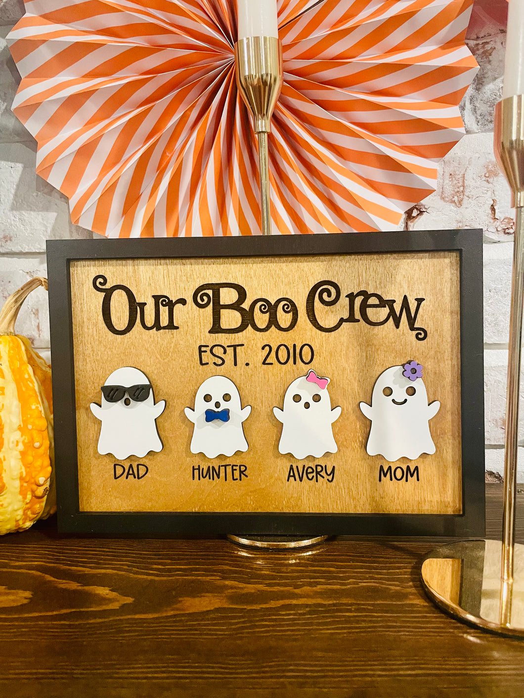 Boo Crew Custom Family Sign
