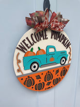 Load image into Gallery viewer, Welcome Pumpkin Truck Door Sign
