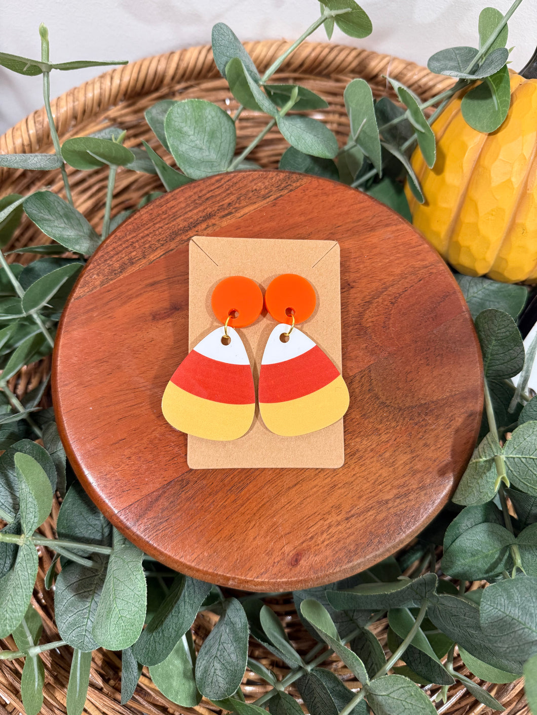 Candy Corn Dangle Earrings