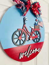 Load image into Gallery viewer, Welcome Americana Bike Sign
