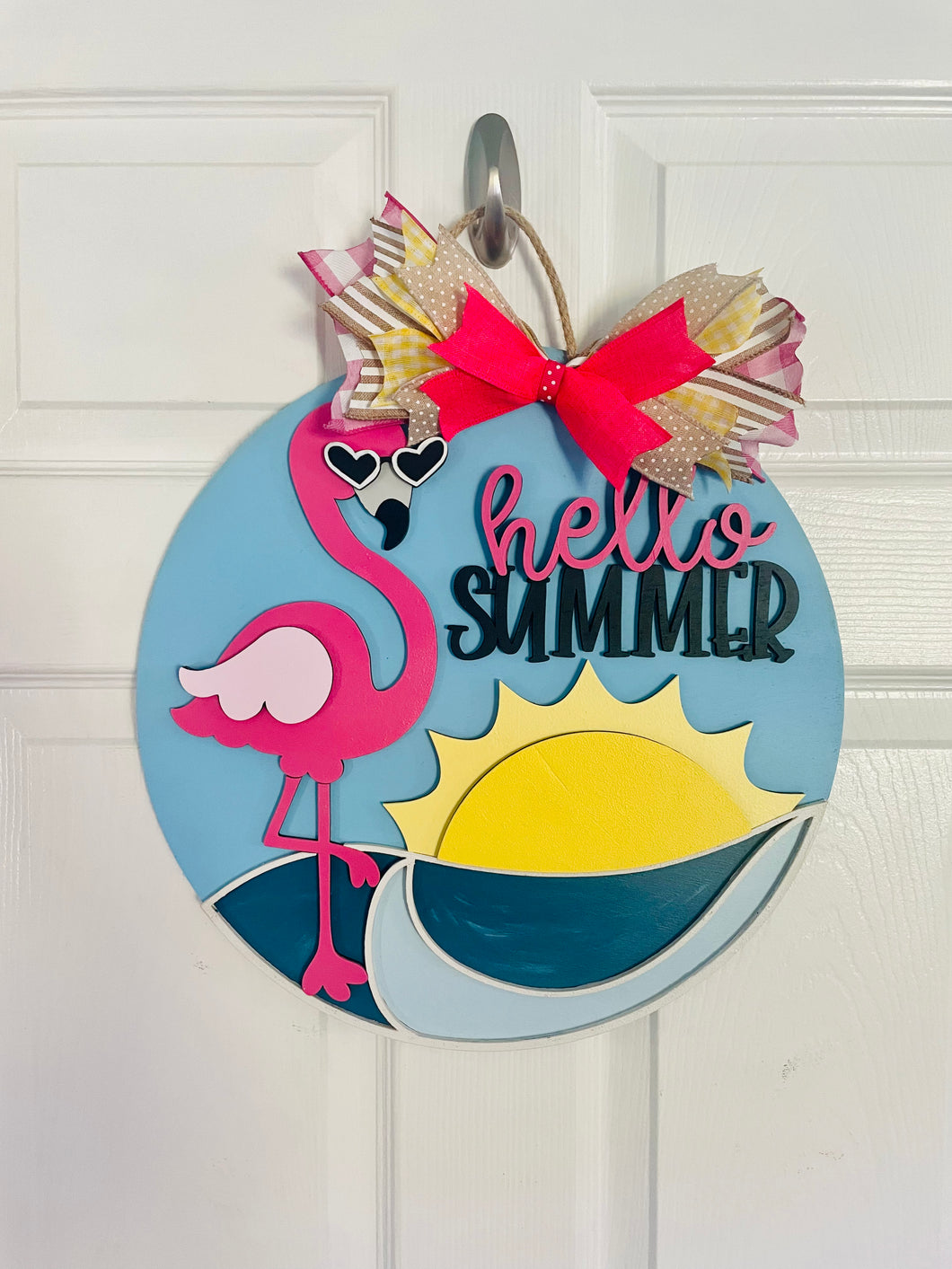 Flamingo Summer Door Hanger