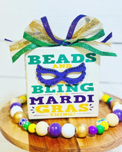 Load image into Gallery viewer, Mardi Gras Tiered Tray Decor
