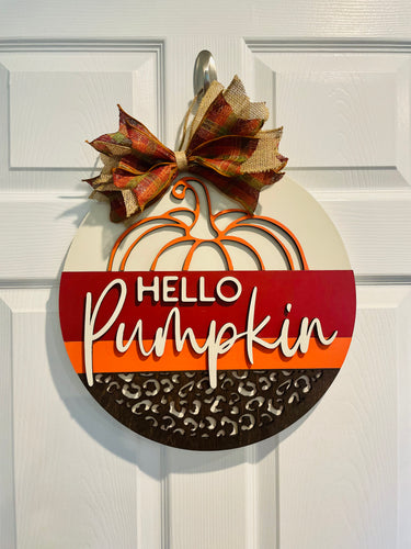 Hello Pumpkin Door Sign