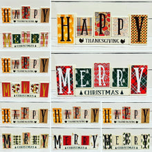 Load image into Gallery viewer, Thanksgiving Christmas Reversible Block
