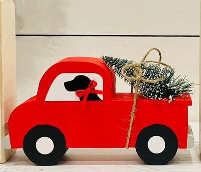 Red Truck with Tree 