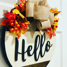 Load image into Gallery viewer, Fall Hello Door Sign
