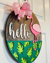 Load image into Gallery viewer, Flamingo Door Hanger
