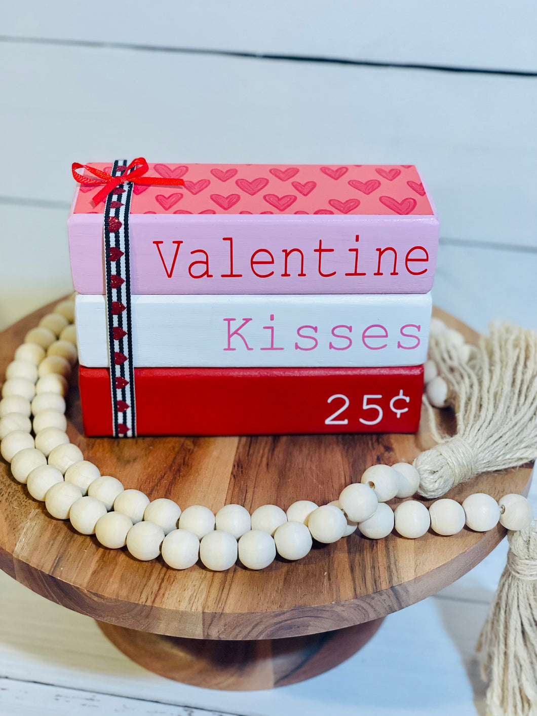 Valentine Kisses Stacked Blocks