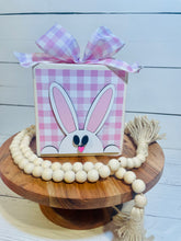 Load image into Gallery viewer, Pink Plaid Bunny Block
