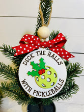 Load image into Gallery viewer, Deck with Pickleballs Ornament
