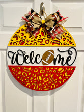 Load image into Gallery viewer, Red and Gold Welcome Sign

