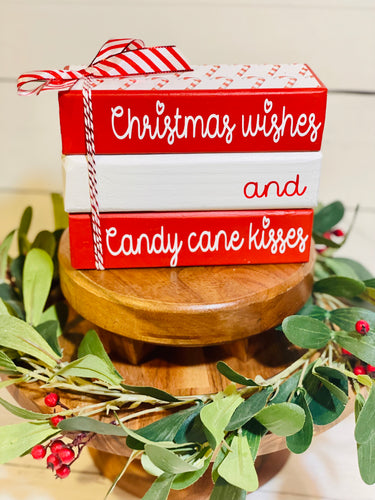 Candy Cane Tiered Tray Decor