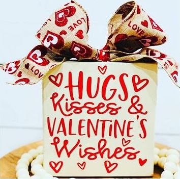 Hugs Kisses & Valentine's Wishes Block